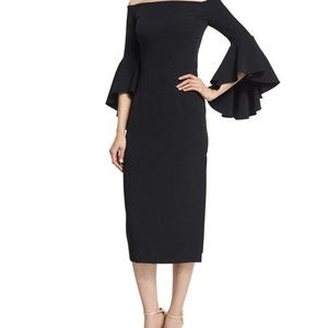 Milly black, bell sleeve, dress